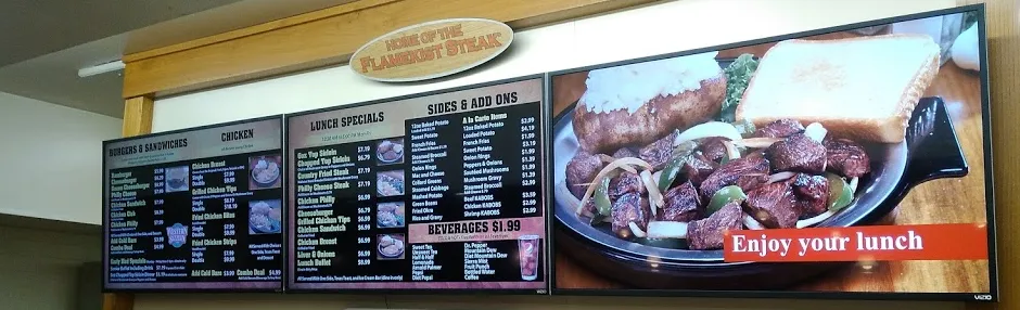 Interactive digital menu and display solutions
